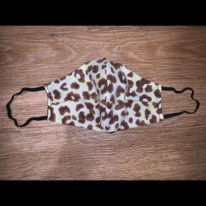 Adult Face Mask- Green Cheetah Print